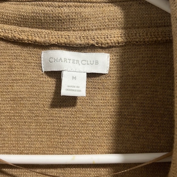 Cotton camel blazer, cardigan, size M - Picture 3 of 5